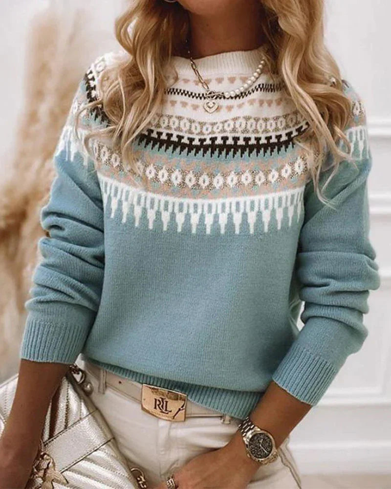 Aranka - Stylish bedrukte pullover met lange mouwen