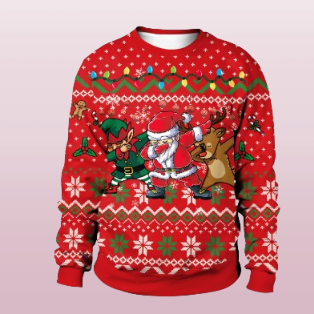 Justus | Heren Kerst Patronen Trui | Winter