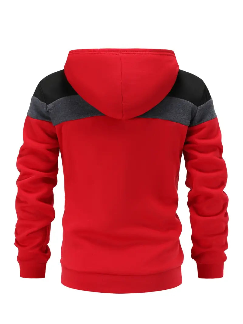 Vibrant - Hippe Kleurblok Hoodie voor Heren