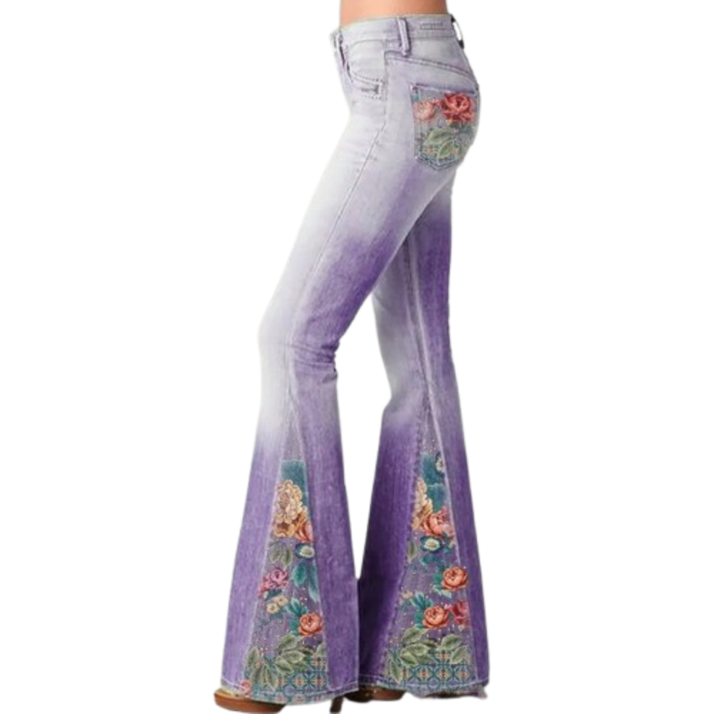 Juliet | Dames Brede pijpen Broek | Gloed Jeans