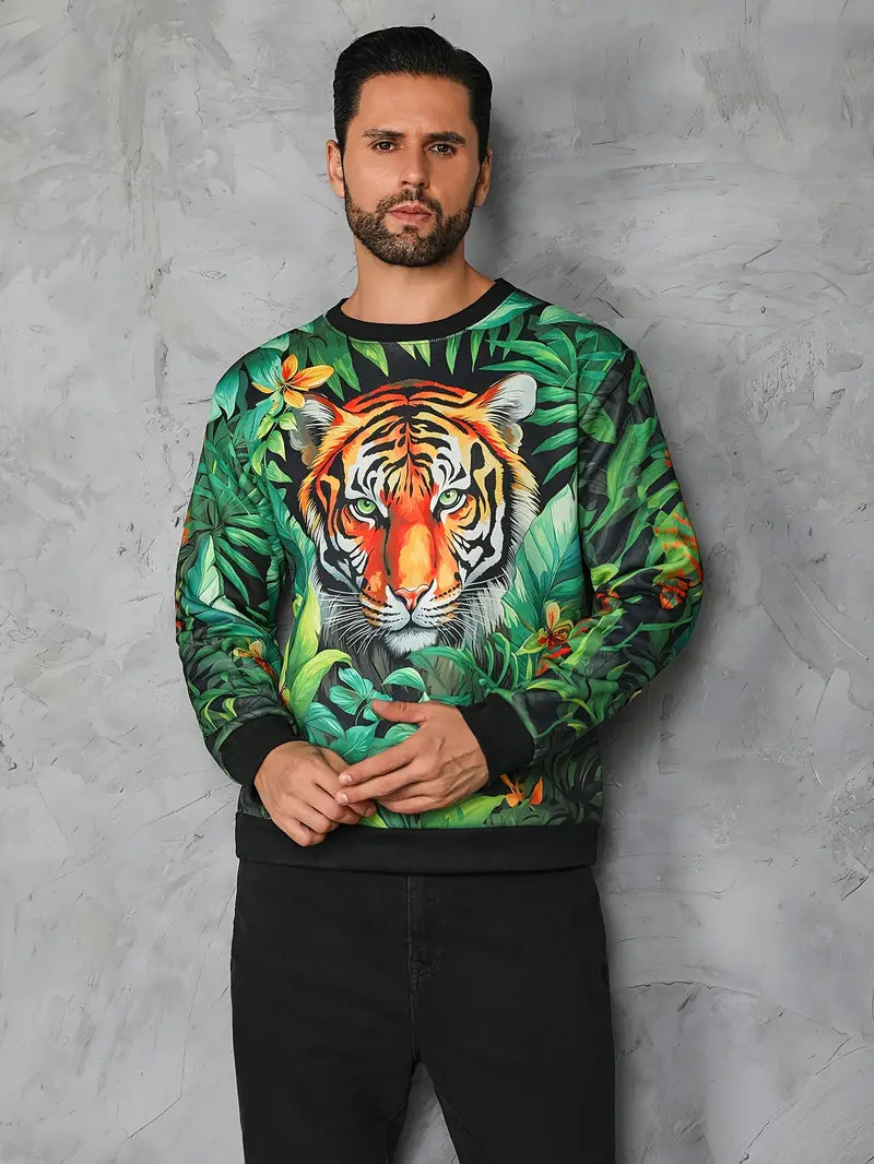 Jaguar - Trendy pullover met tijgerprint voor heren