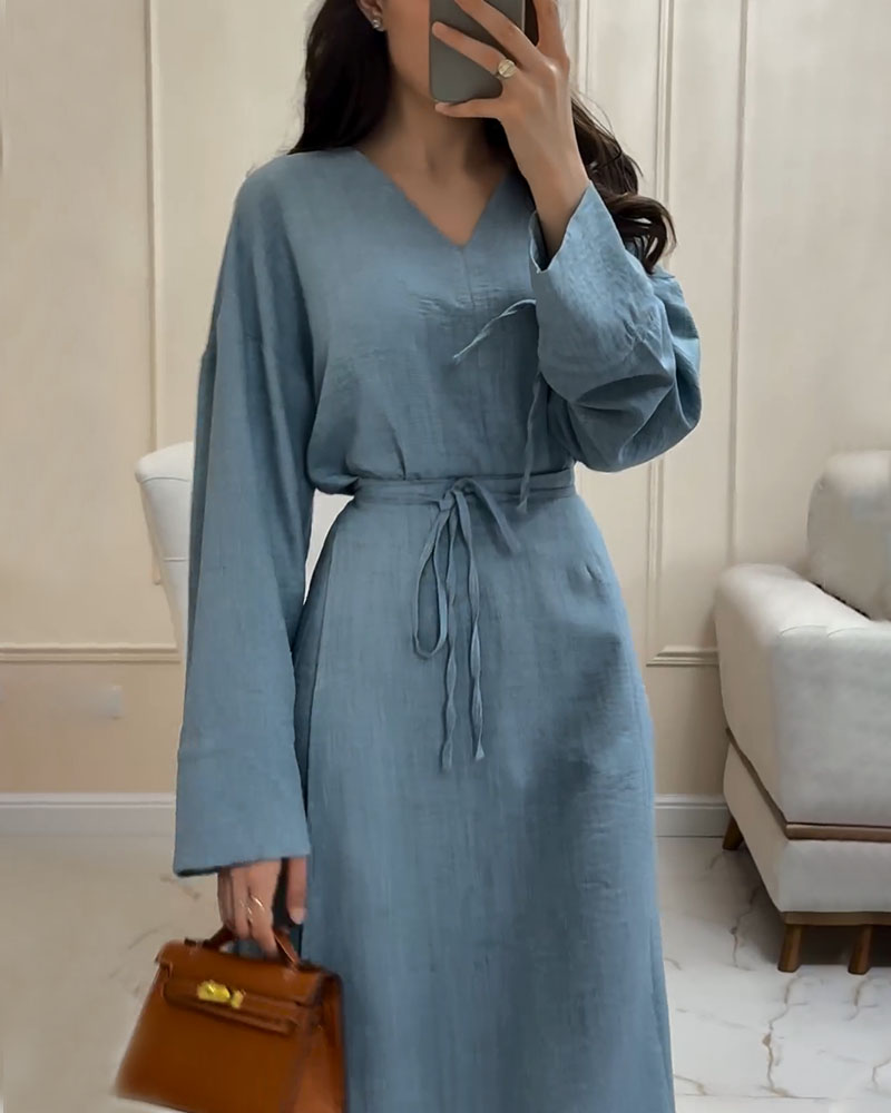 Carren - Elegante Maxi-Jurk met Riem