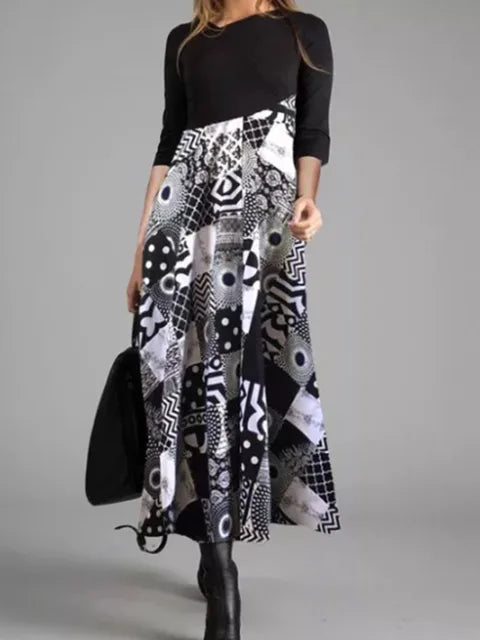 Elaiza - Tijdloze Vintage Jurk met Elegante Pasvorm