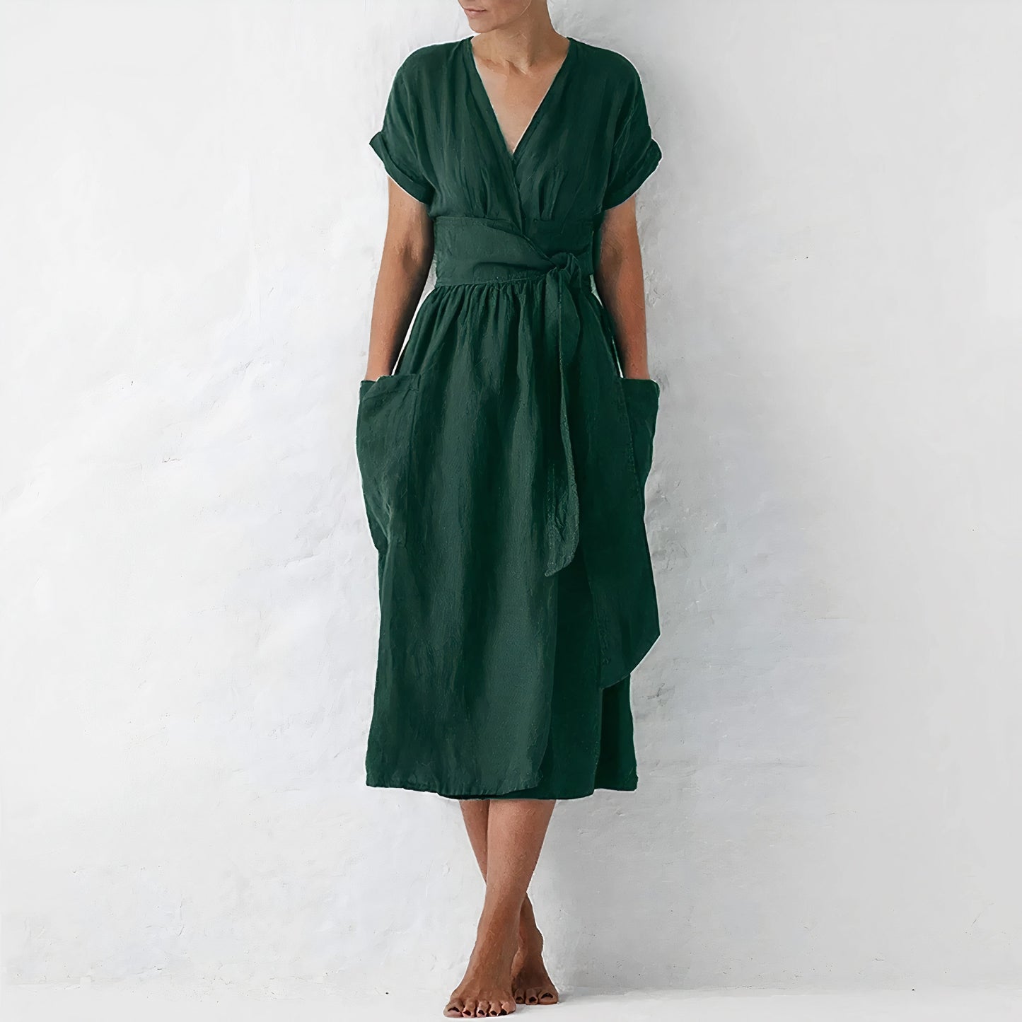Marjan - Elegante wrap jurk voor een verfijnde look