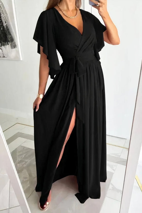 Sophia - Elegante V-Hals Jurk met Split