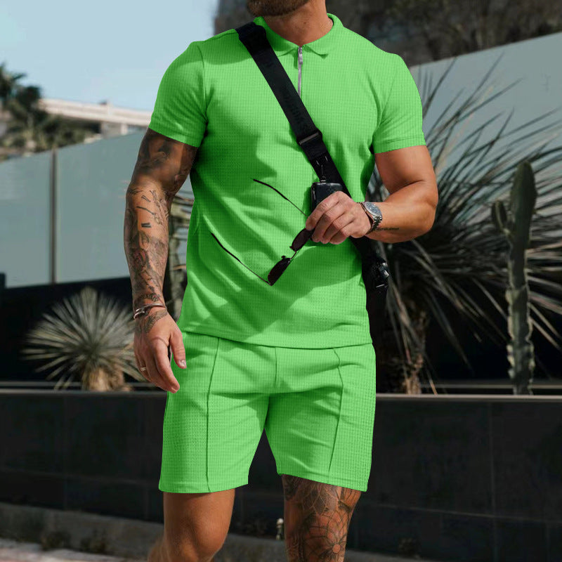 Lucas - Trendy 2-delige Polo en Shorts Set