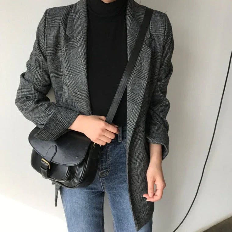 Arianne - Trendy Geruite Blazer voor Dames