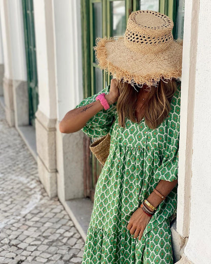 Yssabel - Boho maxi jurk met verfijnde print voor dames