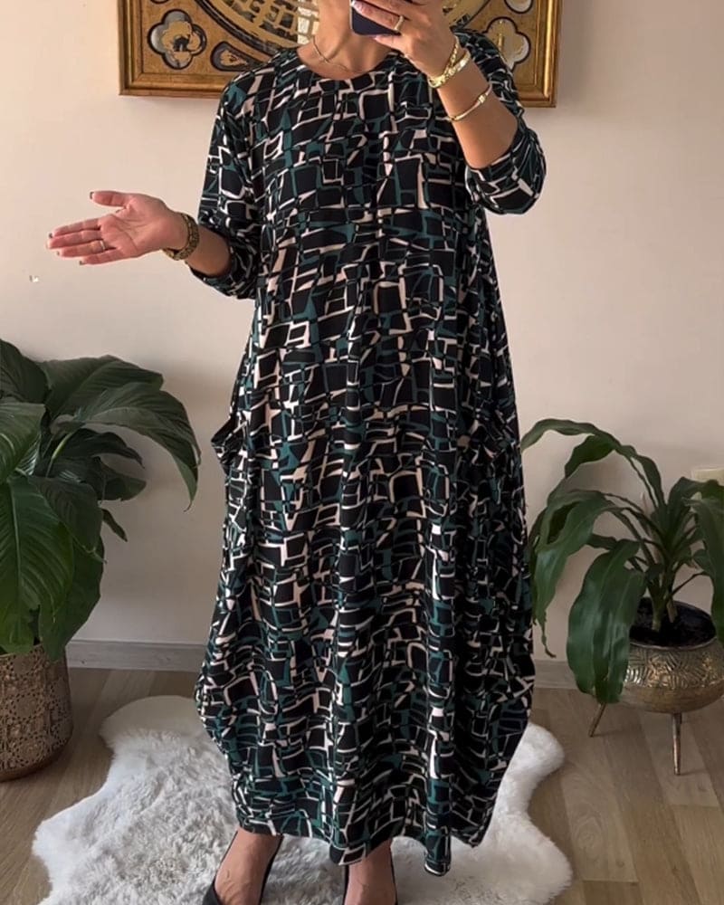 Boas - Retro Lange Jurk met Tijdloze Stijl