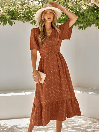 Lotte - Elegante maxi-jurk met ceintuur