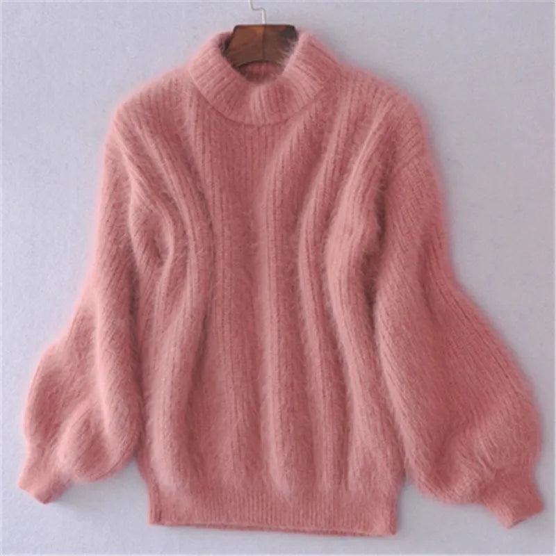 Estelle - Vintage Angora Pullover voor een Tijdloze Look