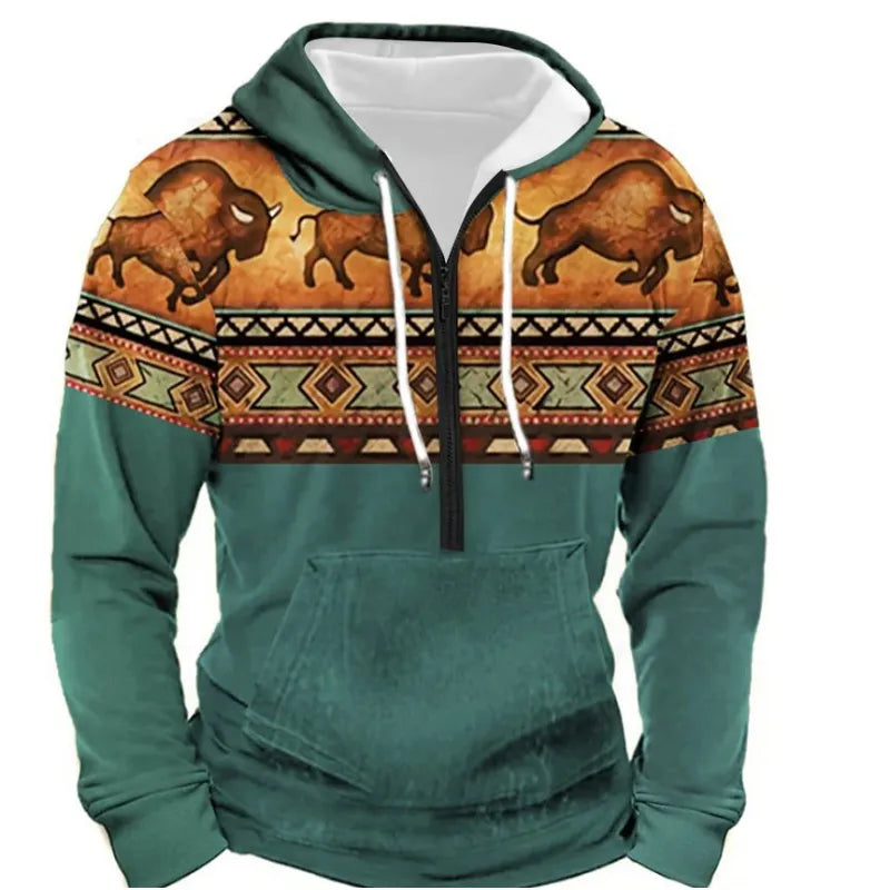 Ferdi - Retro Hoodie voor Mannen