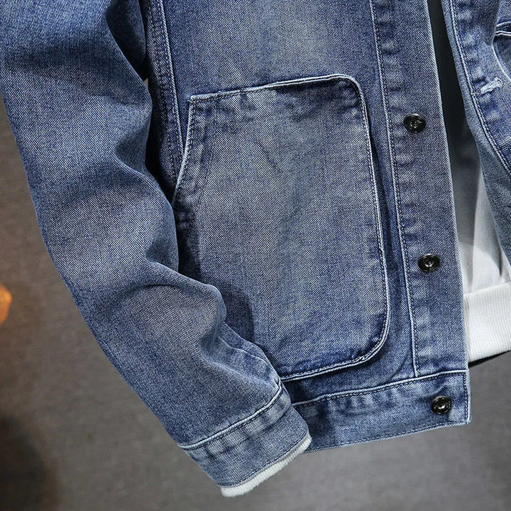 Coert - Vintage denim jack met capuchon voor heren