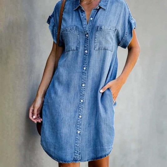 Mira - Trendy denim jurk voor dames