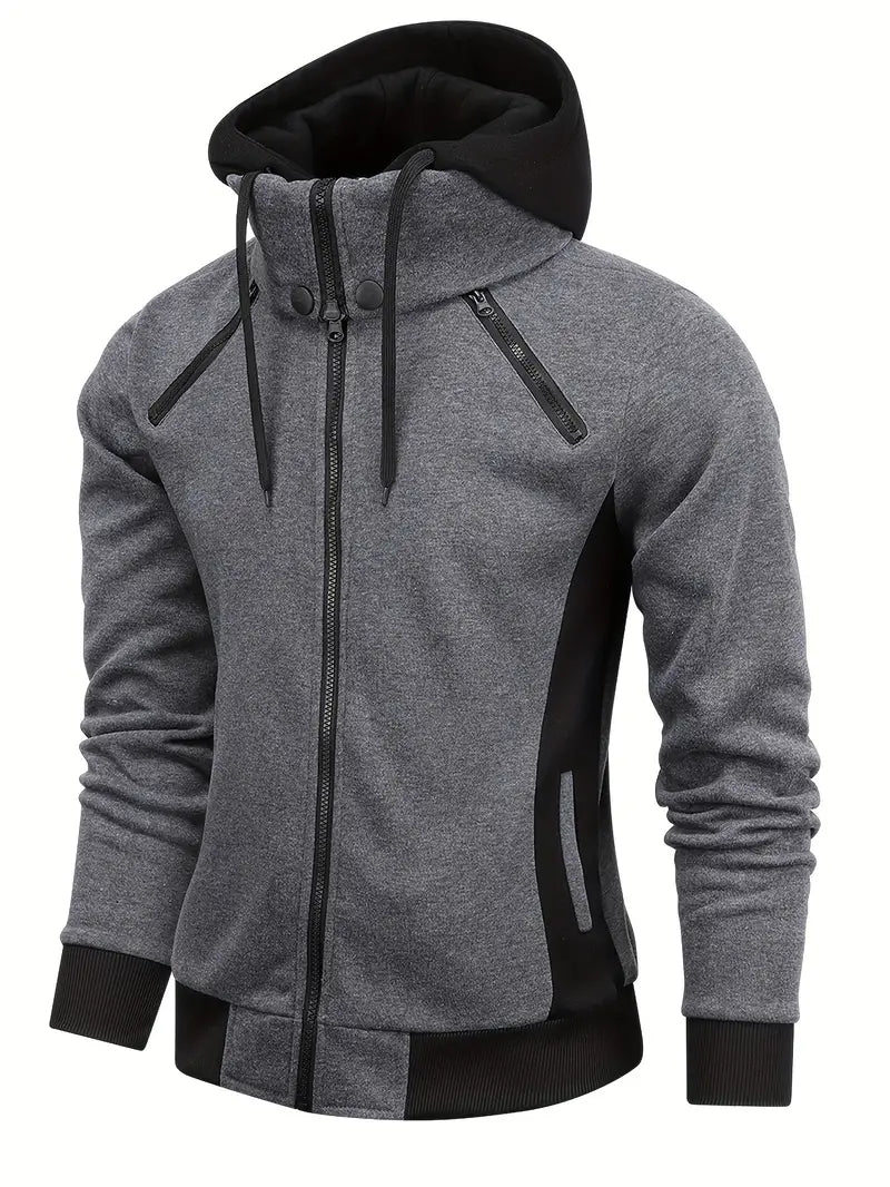 Bessel - Trendy Kleurblok-Hoodie voor Heren