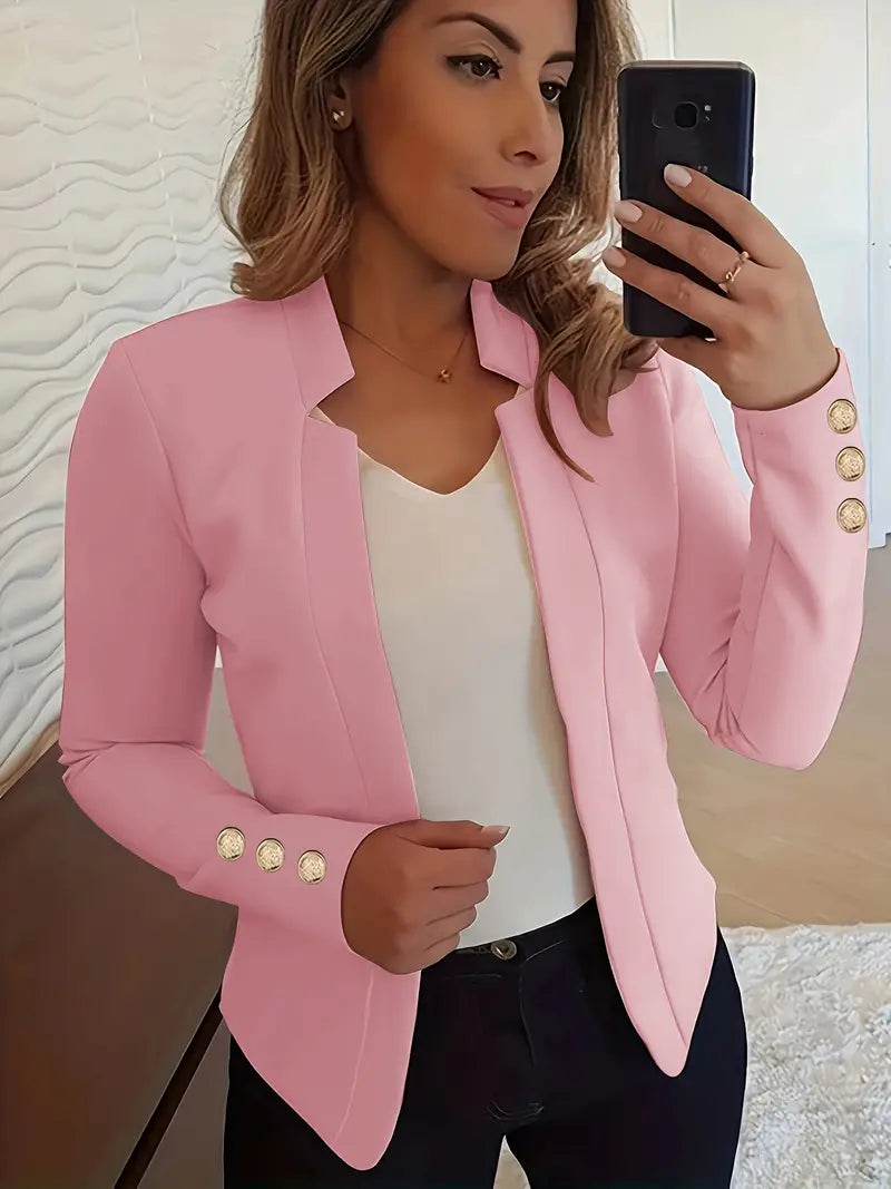 Grete - Stijlvolle lange blazer met open voorkant voor een moderne look