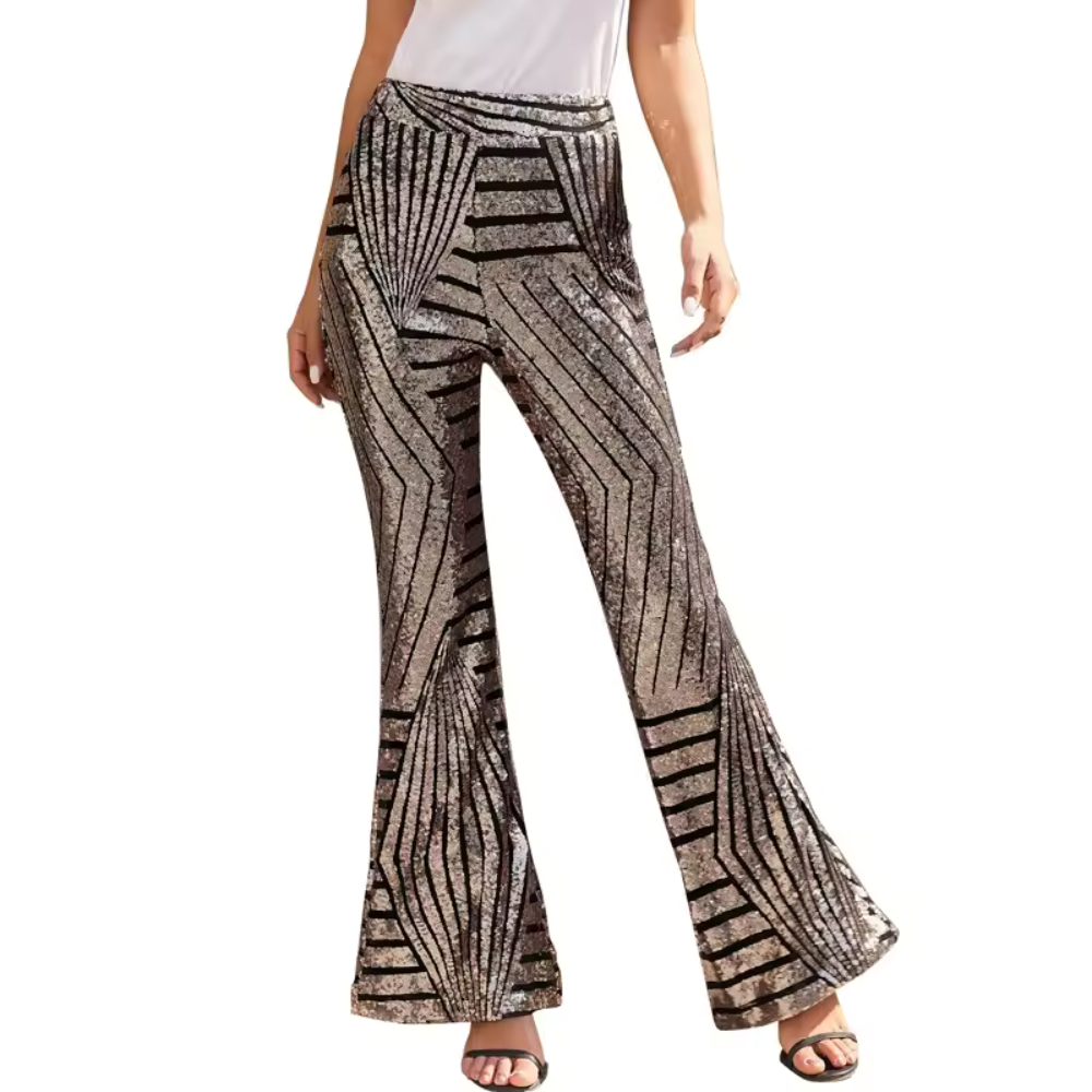 Trinidad | Dames Pailletten Broek | Flare