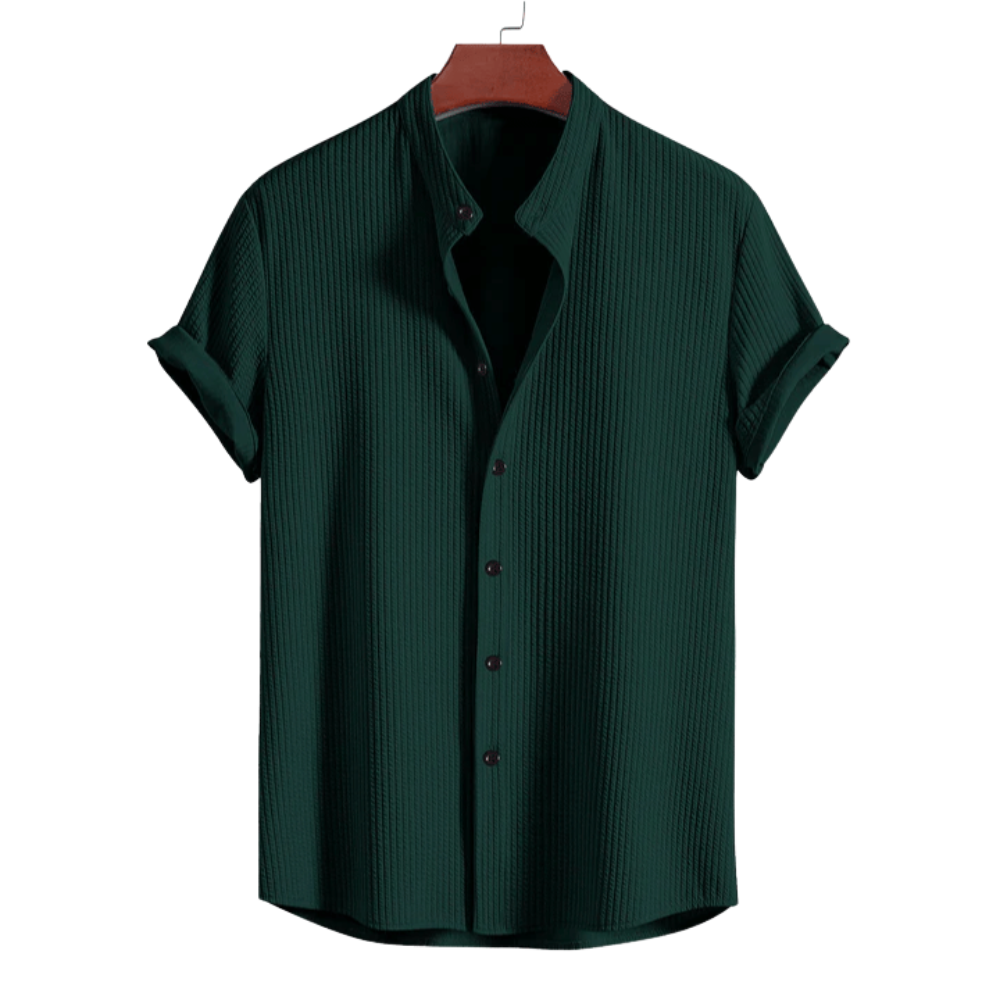 Abe | Heren Casual Korte Mouw Shirt | Knop