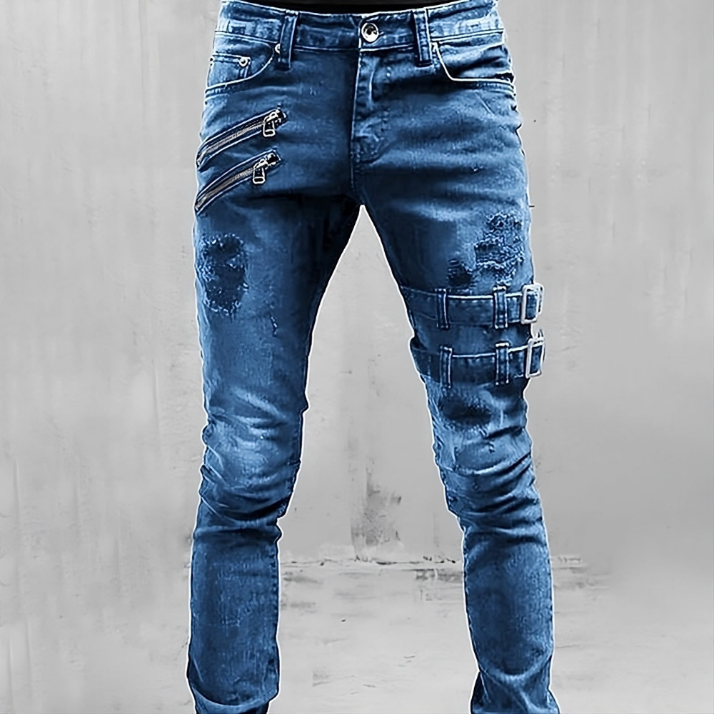 Bernie | Heren Denim Broek | Mager