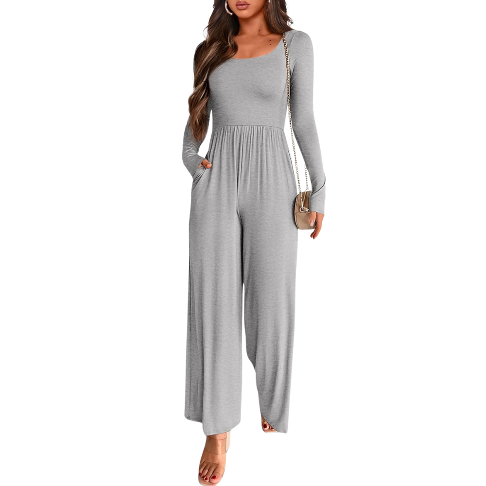 Andi | Dames Brede Pijpen Jumpsuit | Elegant