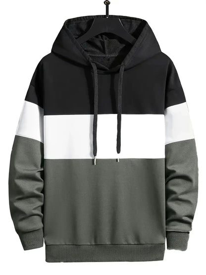 Evert - Trendy Kleurblok Hoodie voor Heren