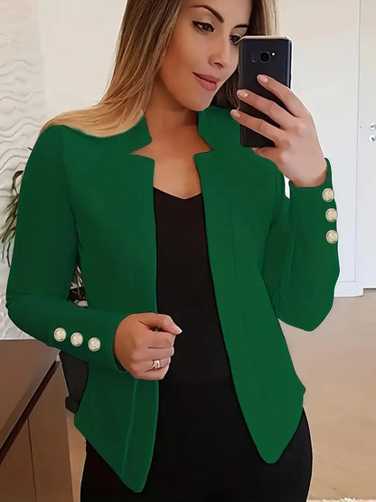 Grete - Stijlvolle lange blazer met open voorkant voor een moderne look