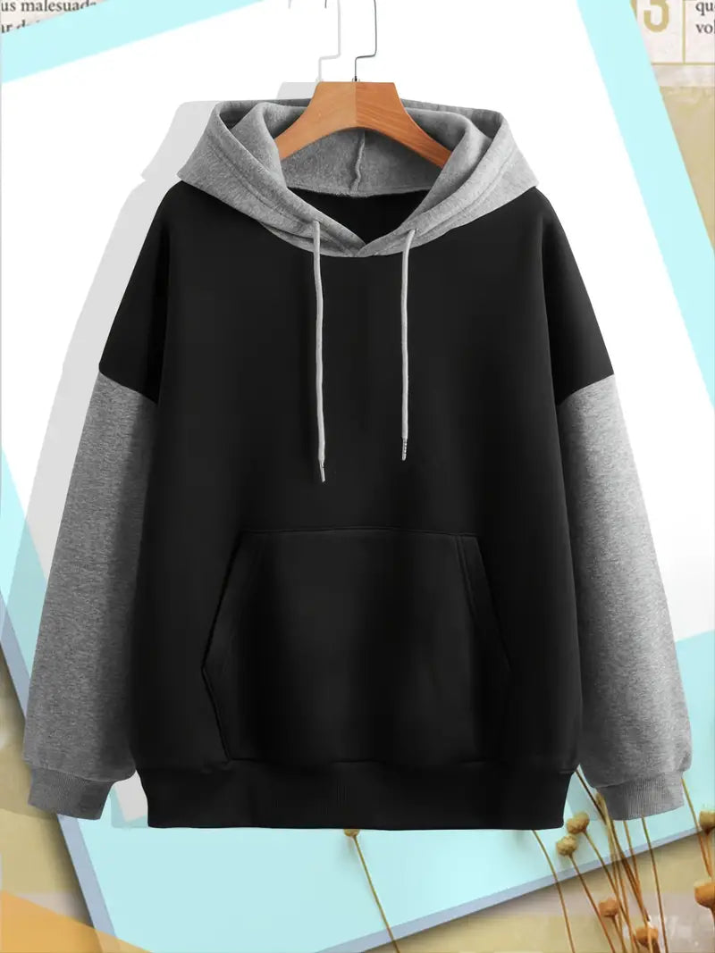 Vibro - Moderne Contrasterende Hoodie voor Heren