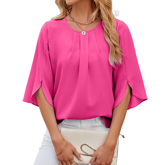 Gwen | Dames 3 4 Mouw Blouse | Loszittend