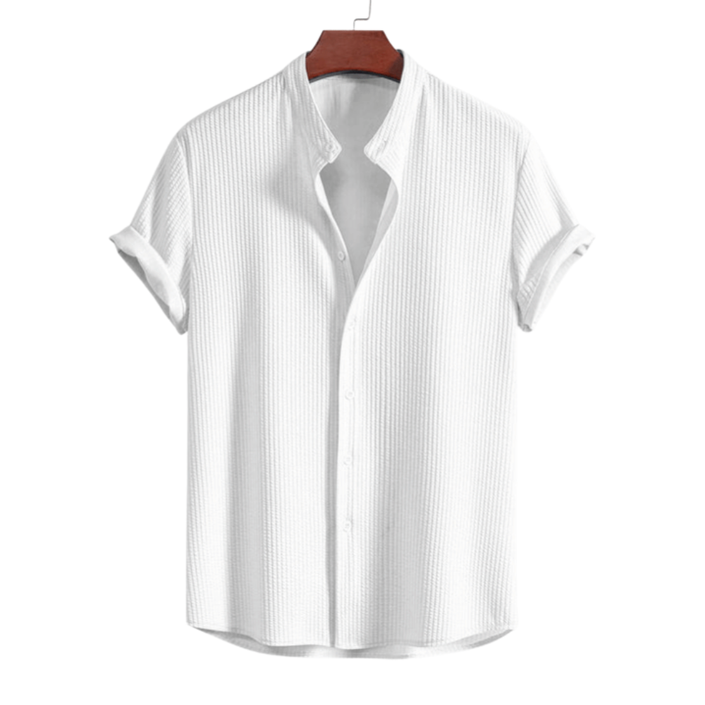 Abe | Heren Casual Korte Mouw Shirt | Knop