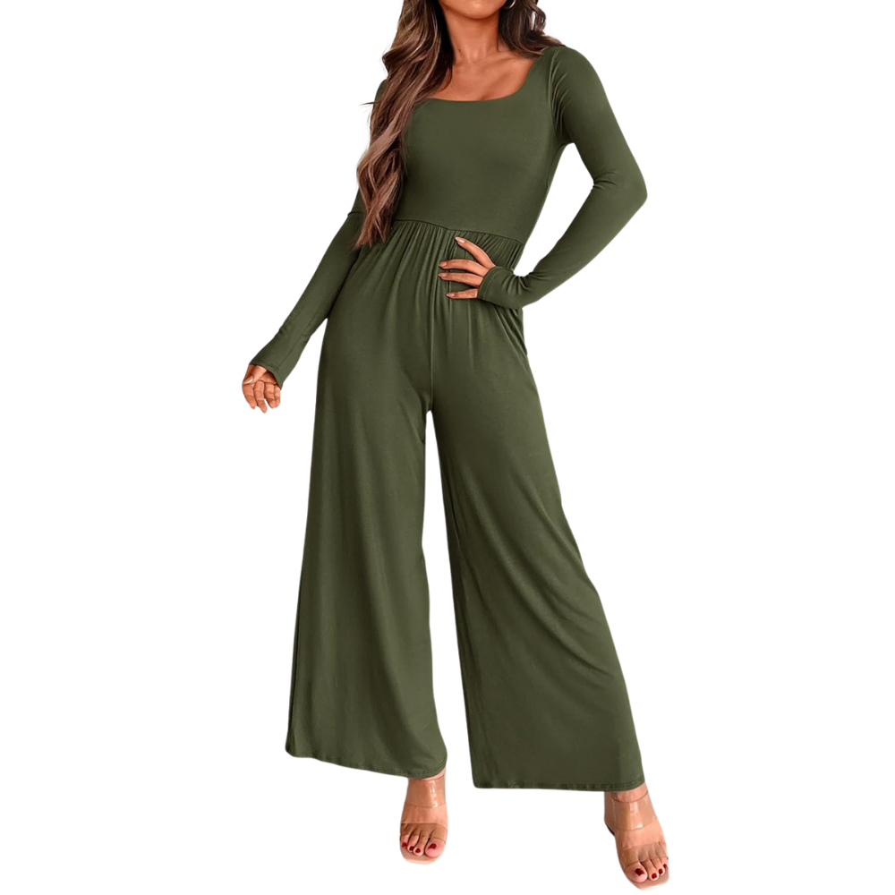 Andi | Dames Brede Pijpen Jumpsuit | Elegant