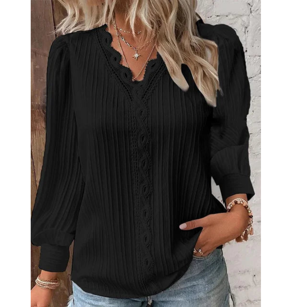 Myla | Dames Kantoorblouse | V-hals