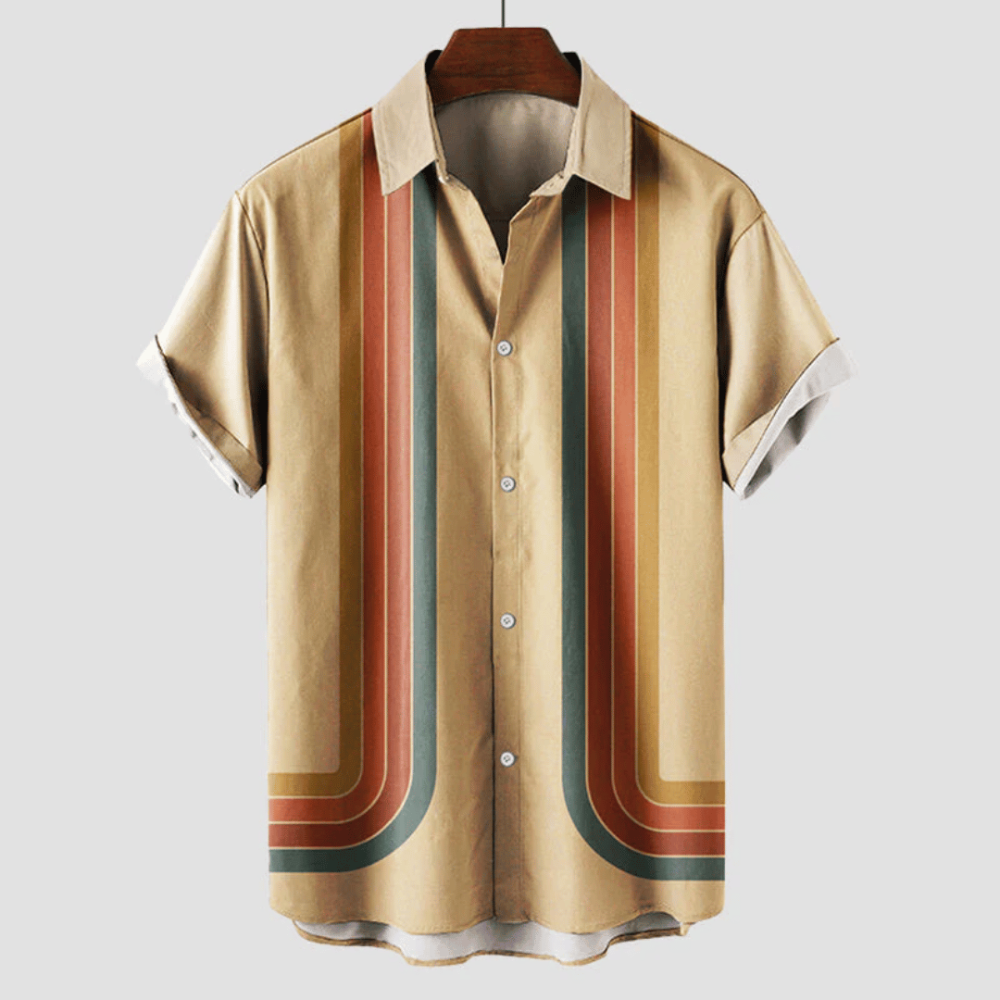 Aron | Heren Retro Shirt | Korte mouw