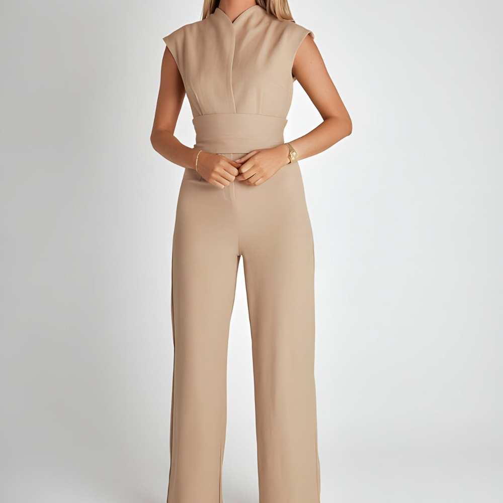 Rita | Dames Mouwloze Hoge Taille Jumpsuit