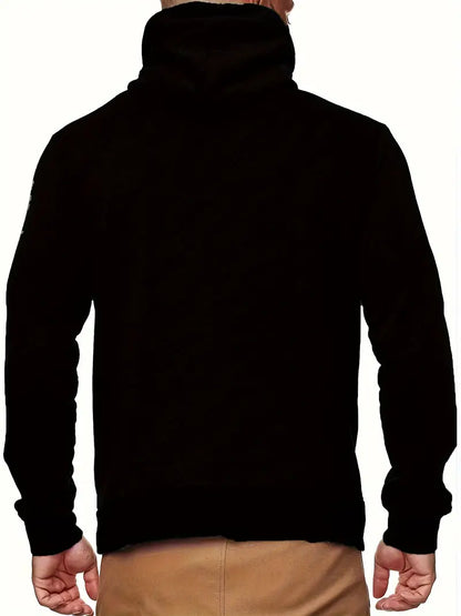 Korbin - Casual Hoodie met Gezichtsbescherming voor Heren