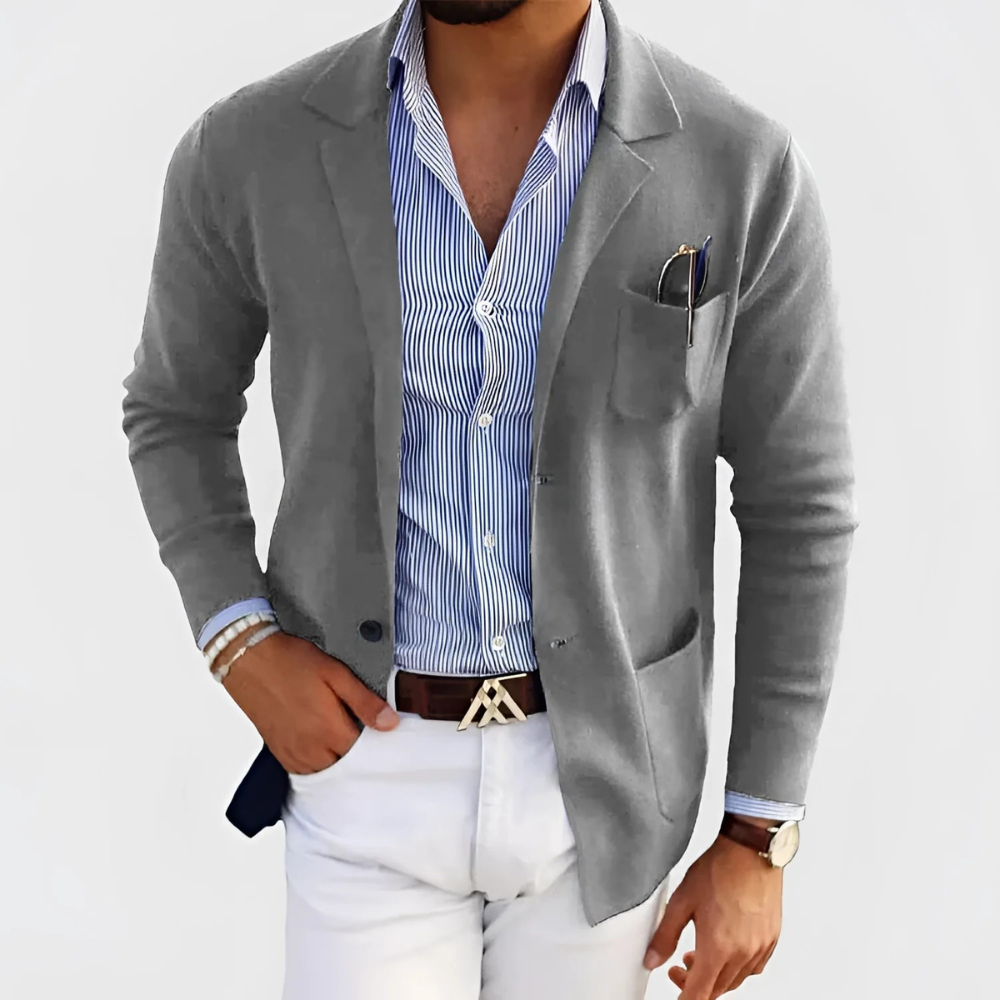 Renzo | Heren Warme Blazer Jas | Lange mouw