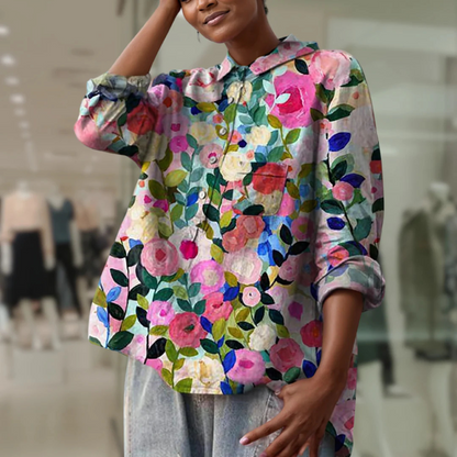 Kehlani | Dames Lange Mouw Shirt | Bloemen