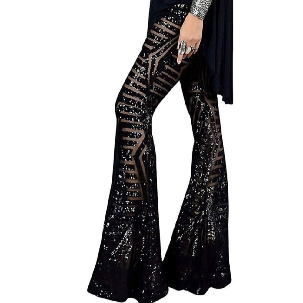 Trinidad | Dames Pailletten Broek | Flare