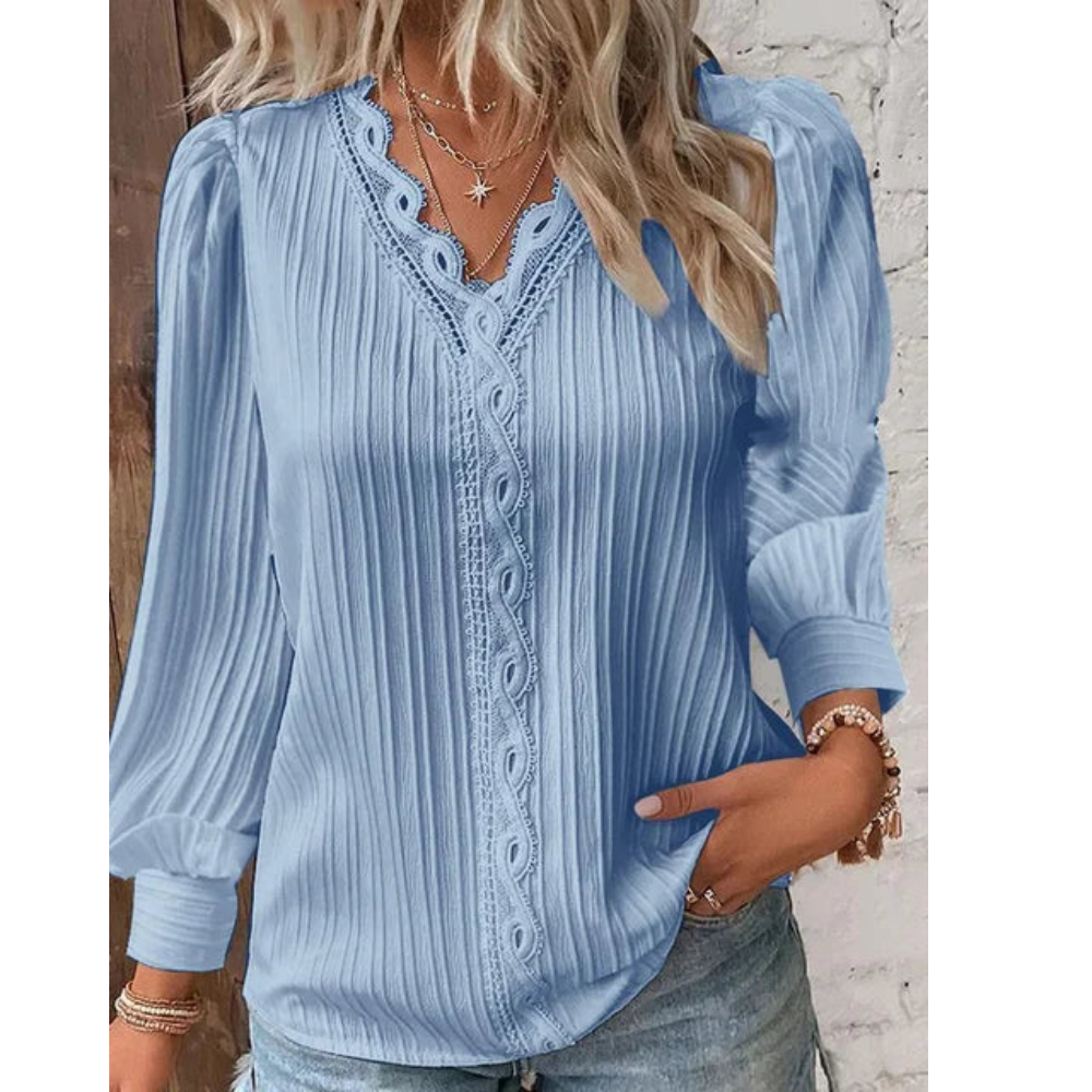 Myla | Dames Kantoorblouse | V-hals