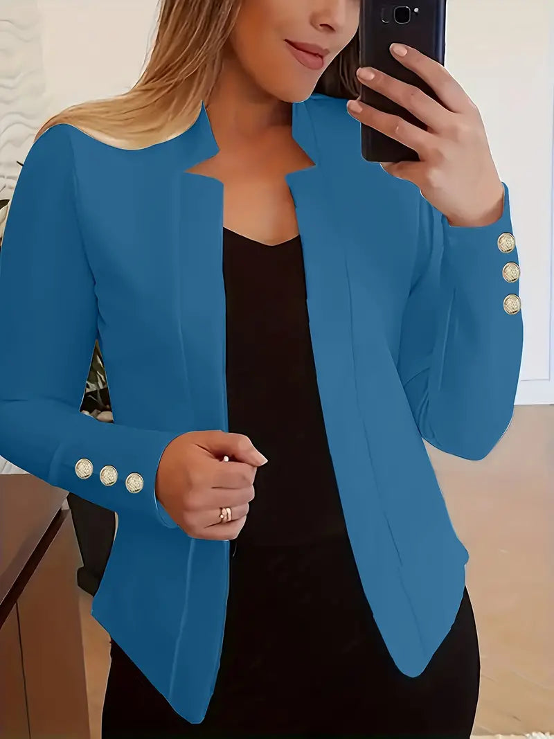 Grete - Stijlvolle lange blazer met open voorkant voor een moderne look