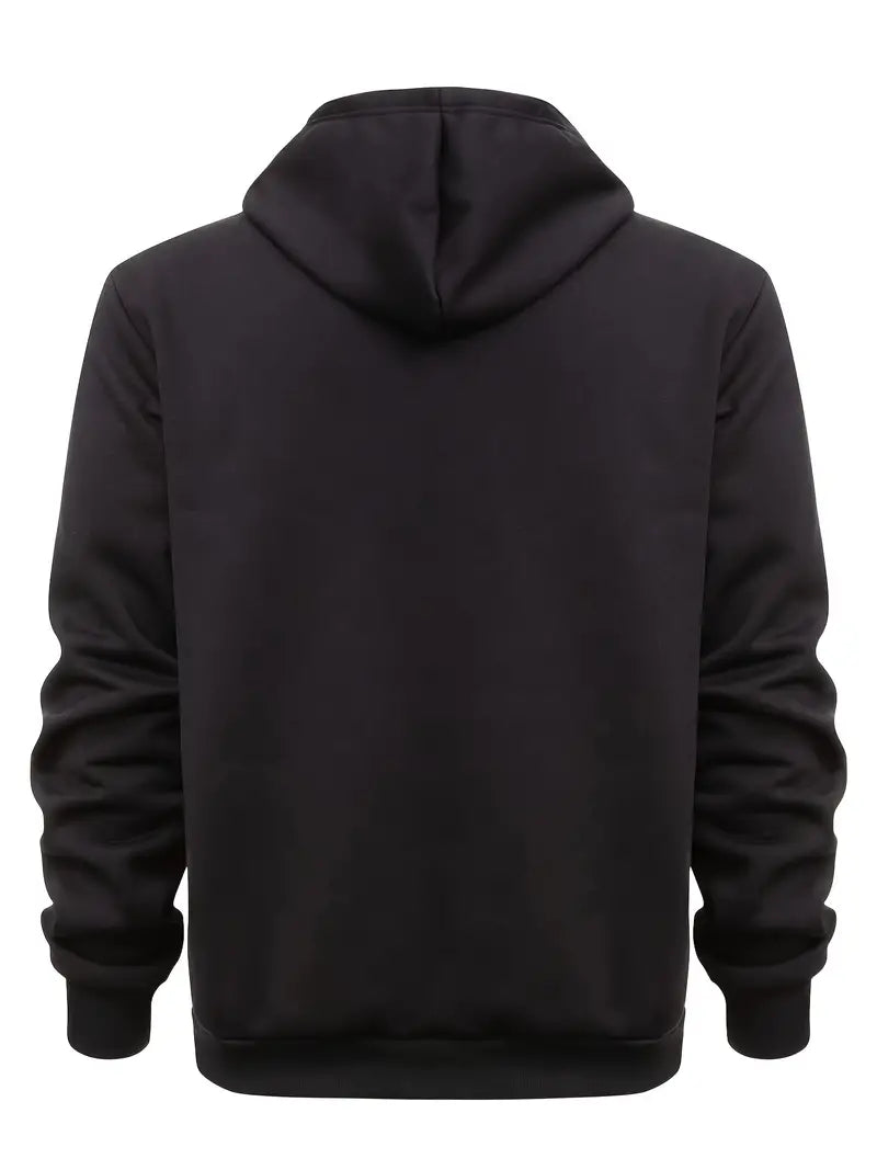 Koral - Trendy kleurblok hoodie met rits voor heren
