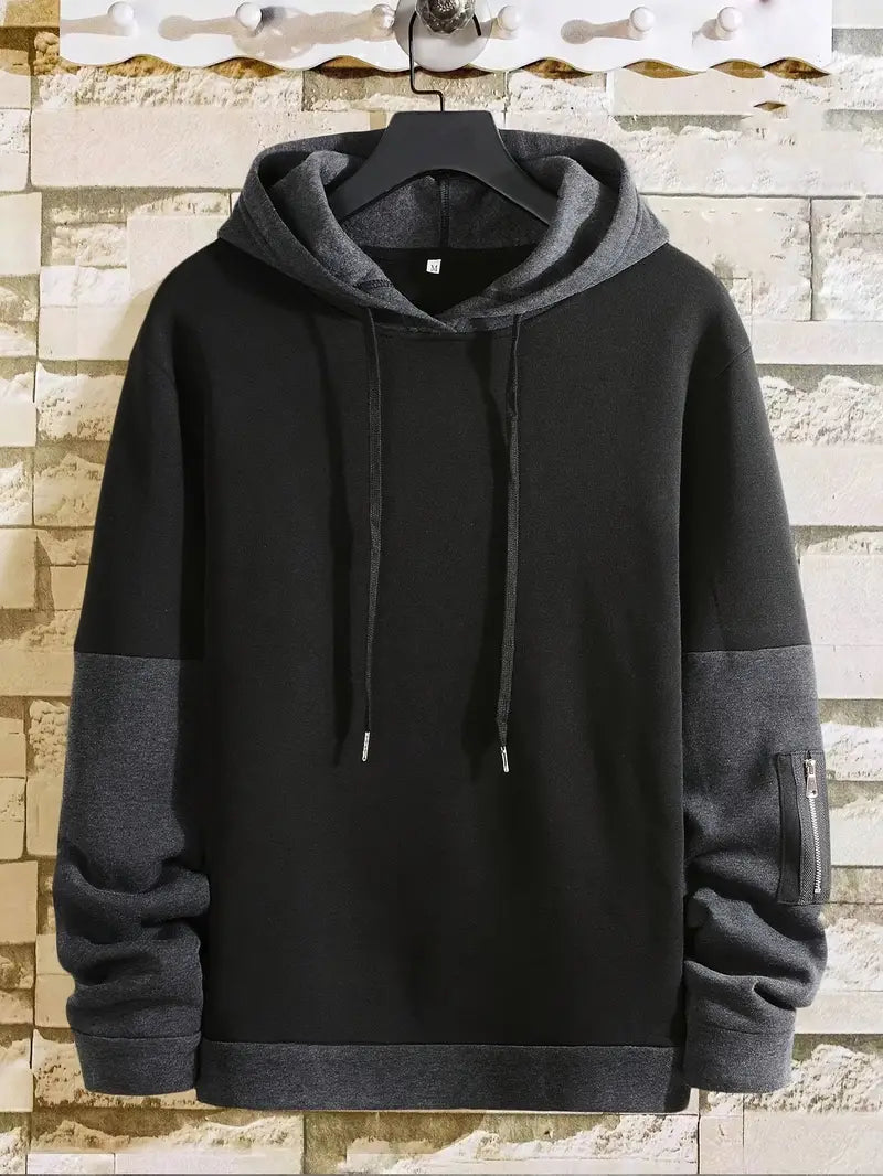 Zirkon - Trendy Kleurblok Hoodie voor Mannen