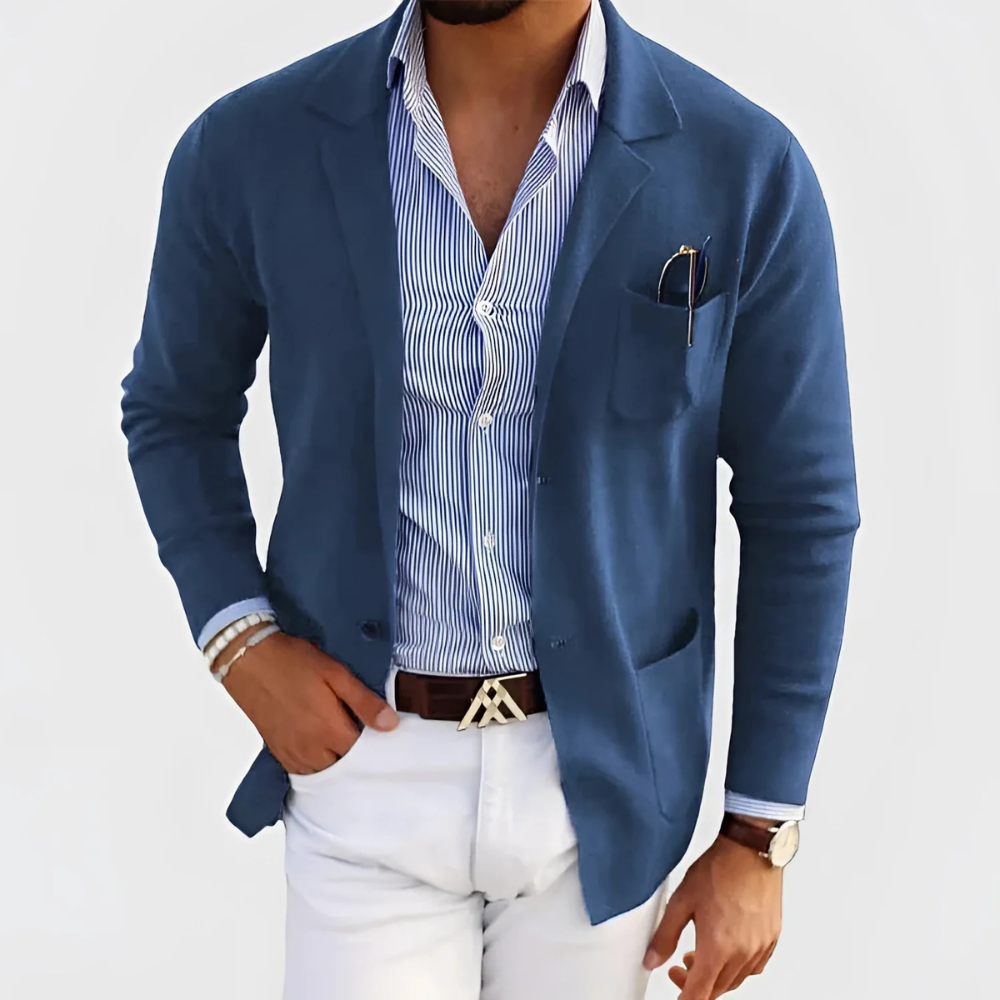 Renzo | Heren Warme Blazer Jas | Lange mouw