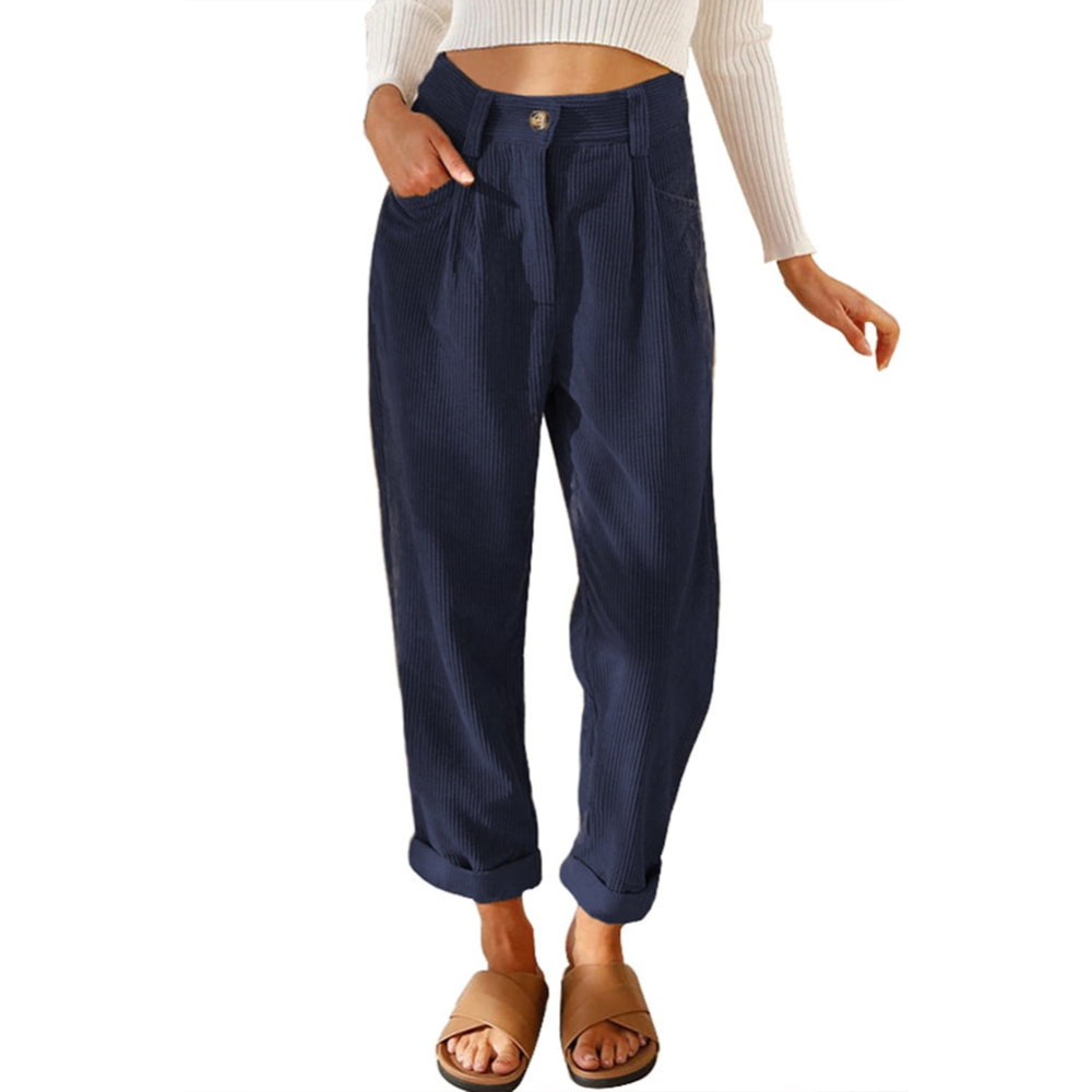 Margota | Dames Corduroy Broek | Hoog Getailleerde