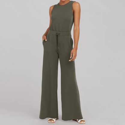 Aurora | Dames O-hals Mouwloos Jumpsuit