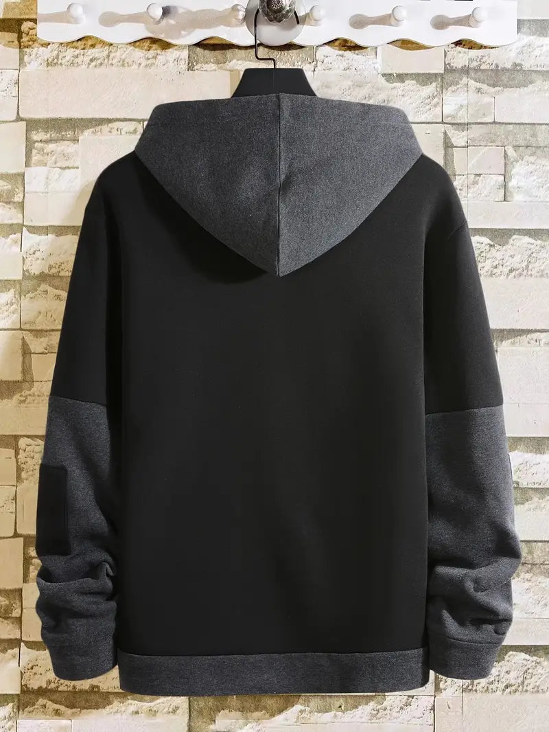 Zirkon - Trendy Kleurblok Hoodie voor Mannen