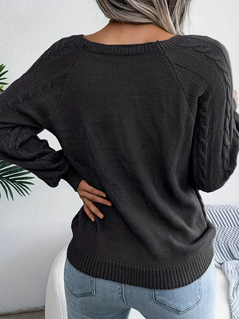 Leny - Casual pullover met ronde hals