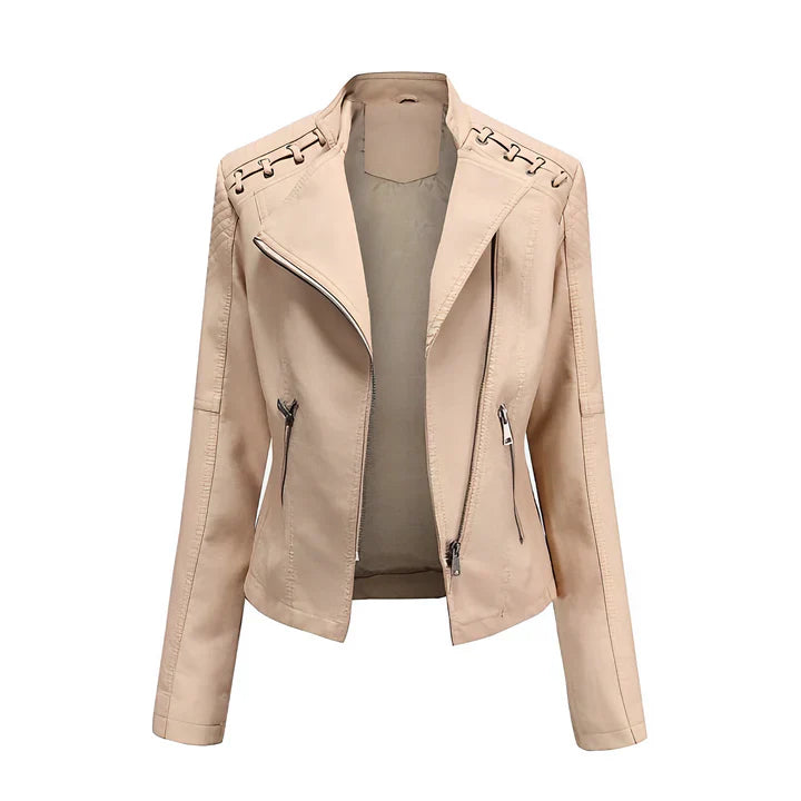 Dorith- Trendy PU-lederjacke voor elke gelegenheid