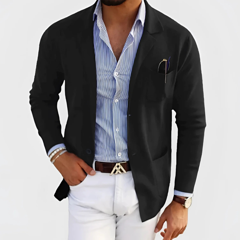 Renzo | Heren Warme Blazer Jas | Lange mouw