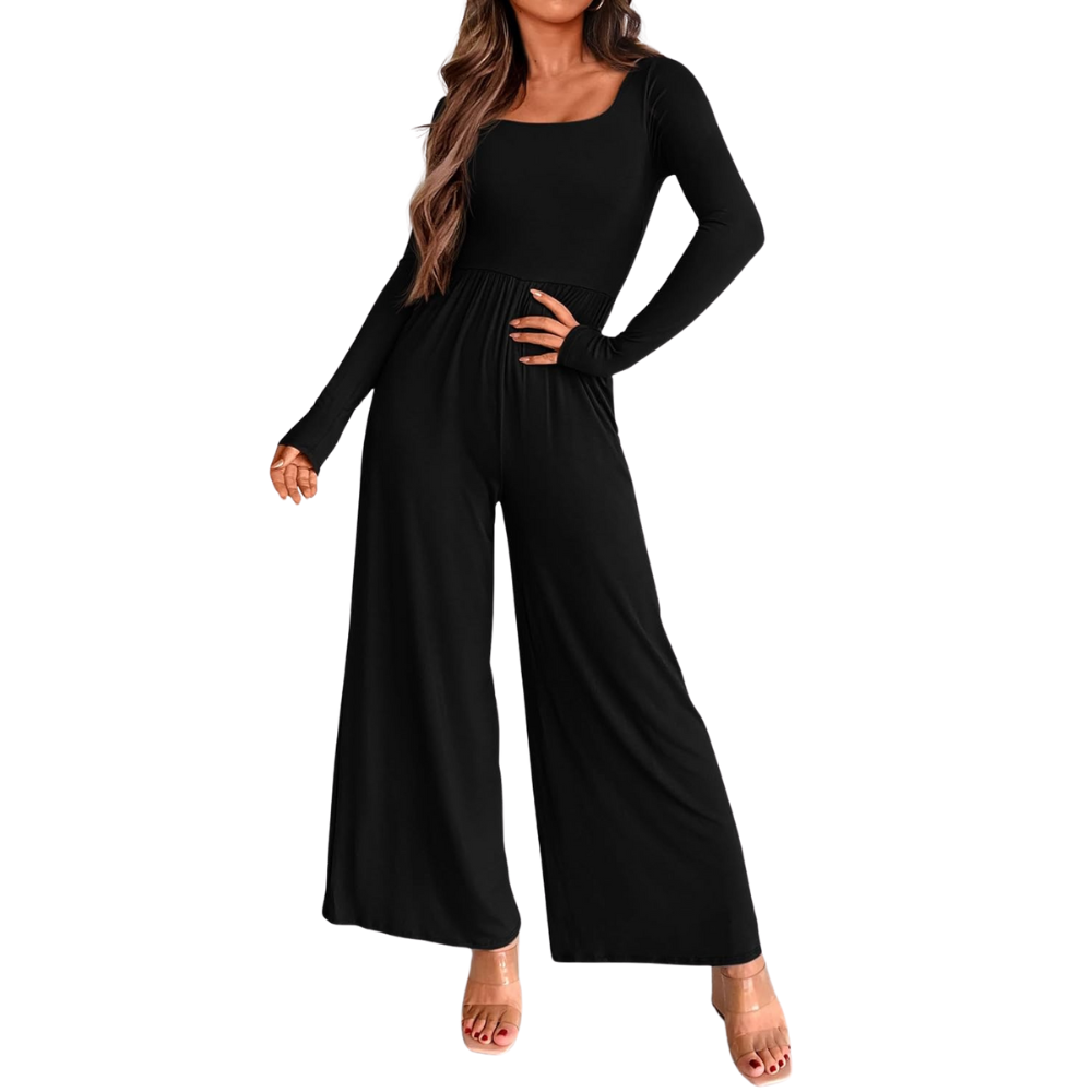 Andi | Dames Brede Pijpen Jumpsuit | Elegant