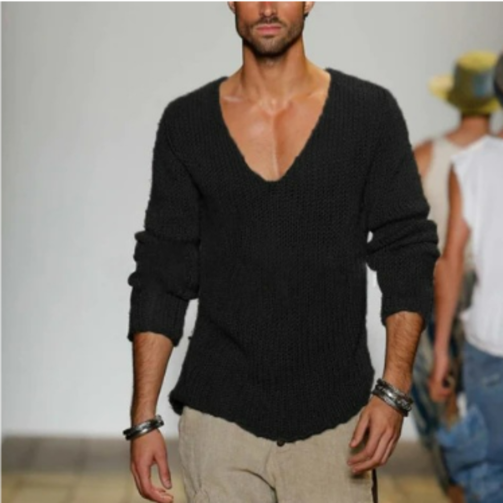 Alex | Heren V-hals Brei Trui | Warm